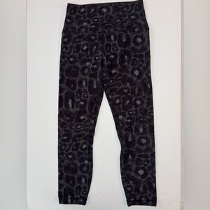 Lululemon Athletica Black Leopard Print Leggings